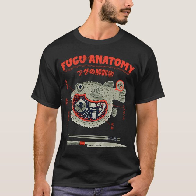 T-shirt Anatomie du fugu (Devant)