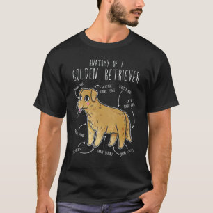 T-shirt Anatomie du Golden Retriever Chien de compagnie