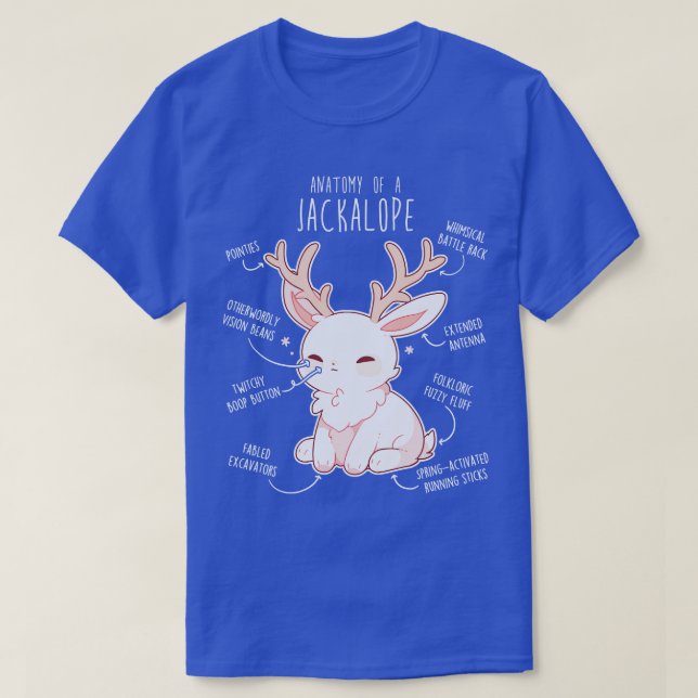 T-shirt Anatomie du Jackalope (Design devant)