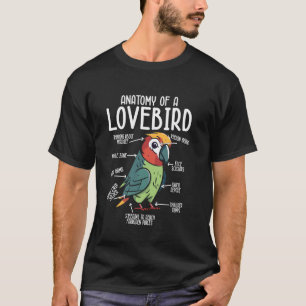 T-shirt Anatomie du perroquet de Fischer, animal drôle mig