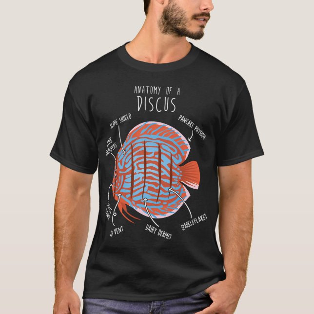 T-shirt Anatomie du poisson discus (Devant)
