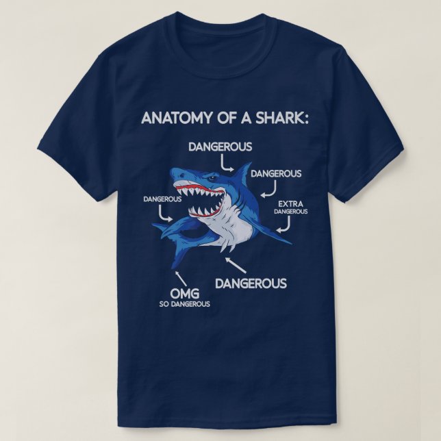 T-shirt Anatomie du requin (Design devant)