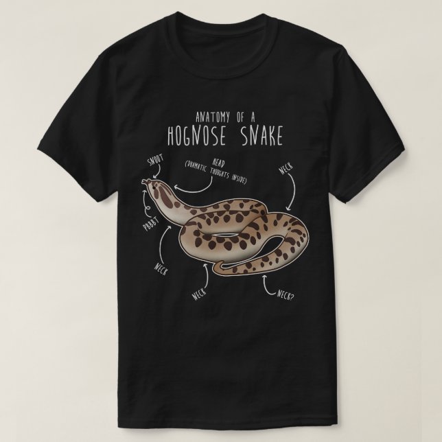 T-shirt Anatomie du serpent à nez conda Anaconda (Design devant)