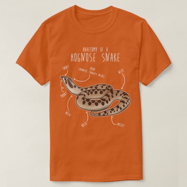 T-shirt Anatomie du serpent à nez conda Anaconda (Design devant)