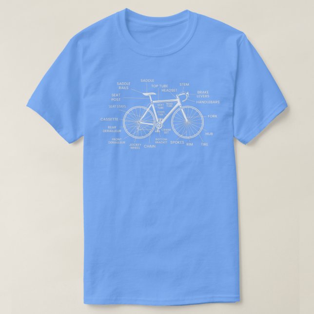 T-shirt Anatomie du vélo (2) (Design devant)