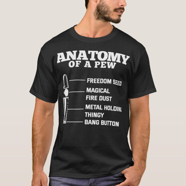 T-shirt Anatomie D'Un Amme De Puce Propriétaire D'Un Arme  (Devant)