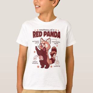 T-shirt Anatomie d'un Amoureux des animaux de Panda rouge