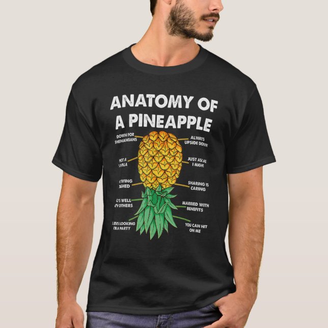 T-shirt Anatomie D'Un Ananas À Ananas À Ananas (Devant)