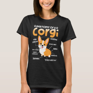 T-shirt Anatomie d'un animal de compagnie corgi Funny Amou
