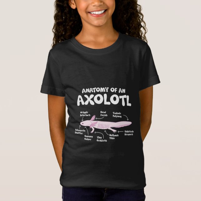 T-Shirt anatomie d'un axolotl axolotls science de la biolo (Devant)