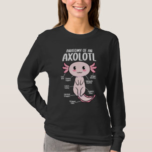 T-shirt Anatomie D'Un Axolotl Funny Axolotls Biologie Scie