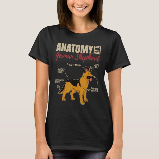 T-shirt Anatomie D'Un Berger Allemand 1 (Devant)