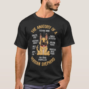 T-shirt Anatomie d'un Berger Allemand  Cadeau drôle pour a