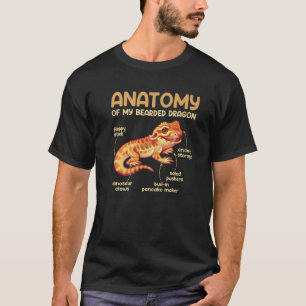 T-shirt Anatomie D'Un Cadeau Dragon Porté Pour Reptile Lov