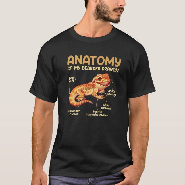 T-shirt Anatomie D'Un Cadeau Dragon Porté Pour Reptile Lov (Devant)