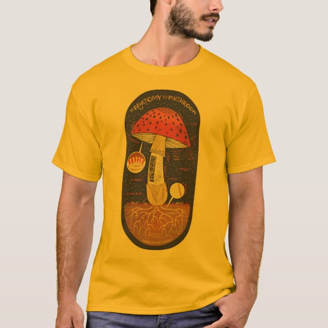T-shirt Anatomie d'un champignon (Devant)