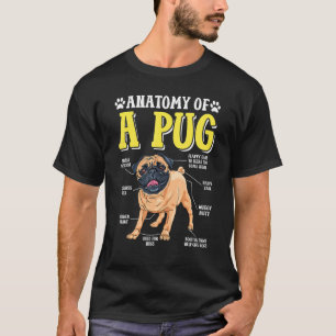 T-shirt Anatomie d'un chien carlin