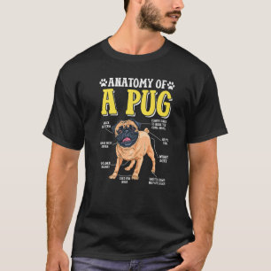 T-shirt Anatomie D'Un Chien Carlin Drôle Chien Drôle Cadea