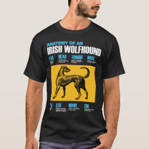 T-shirt Anatomie d'un chien de chien-loup irlandais -