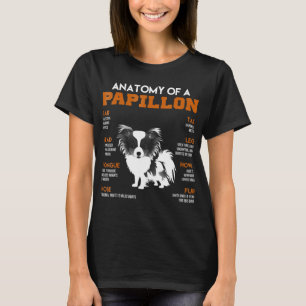 T-shirt Anatomie D'Un Chien De Papillon T Shirt Funny Gift