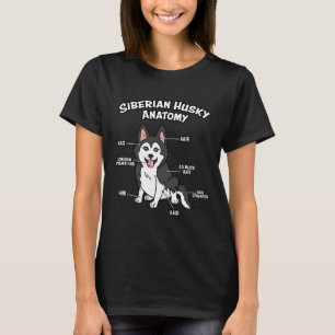 T-shirt Anatomie D'Un Chien Sibérien Husky Drôle