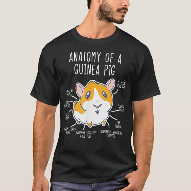 T-shirt Anatomie d'un cobaye de Guinée Cochon (Devant)