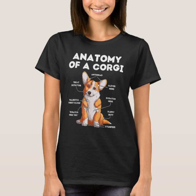 T-shirt Anatomie d'un Corgi (Devant)
