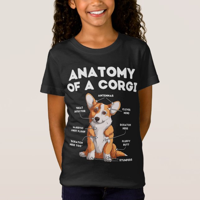 T-Shirt Anatomie d'un Corgi (Devant)