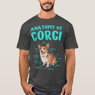 T-shirt Anatomie D'Un Corgi, Cadeaux Pour Amoureux de les