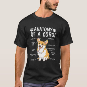 T-shirt Anatomie D'Un Corgi Funny Mignonne Chien Corgi Mam