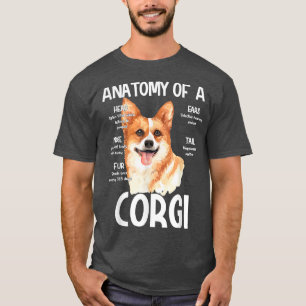 T-shirt Anatomie D'Un Corgi Pour Amoureux de les chiens Br