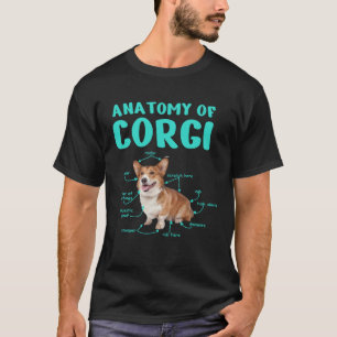 T-shirt Anatomie d'un Corgi pour propriétaire de chien