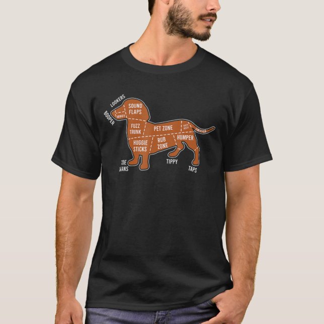 T-shirt Anatomie D'Un Dachshund (Devant)