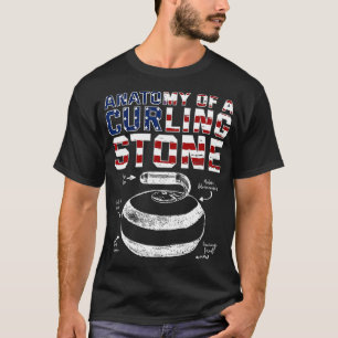 T-shirt Anatomie d'un drapeau américain en pierre de curl