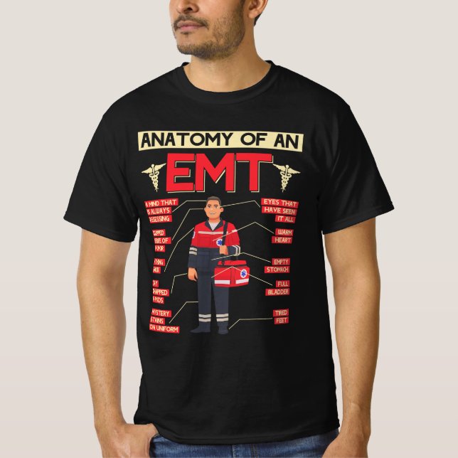 T-shirt Anatomie D'Un EMT Paramedic EMT EMS Health Care Em (Devant)