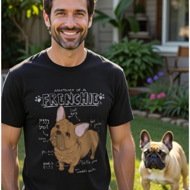 T-shirt Anatomie d'un Frenchie - Drôle Bouledogue Français (Créateur téléchargé)