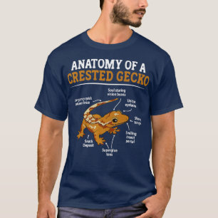 T-shirt Anatomie D'Un Gecko Cresté Eyelash Lizard Herpetol