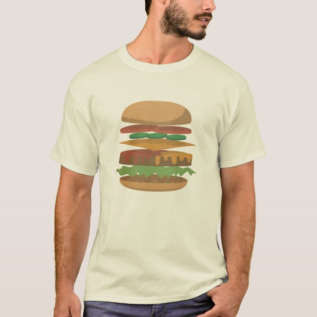 T-shirt Anatomie d'un hamburger (Devant)