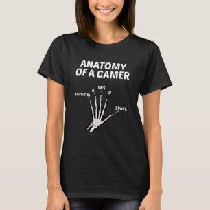 T-shirt Anatomie D'Un Joueur Vidéo Joueur Jouer Pc Con