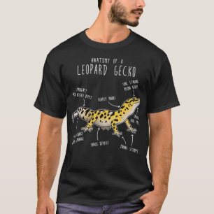 T-shirt Anatomie d'un léopard Gecko, Funny Pet Reptile Liz