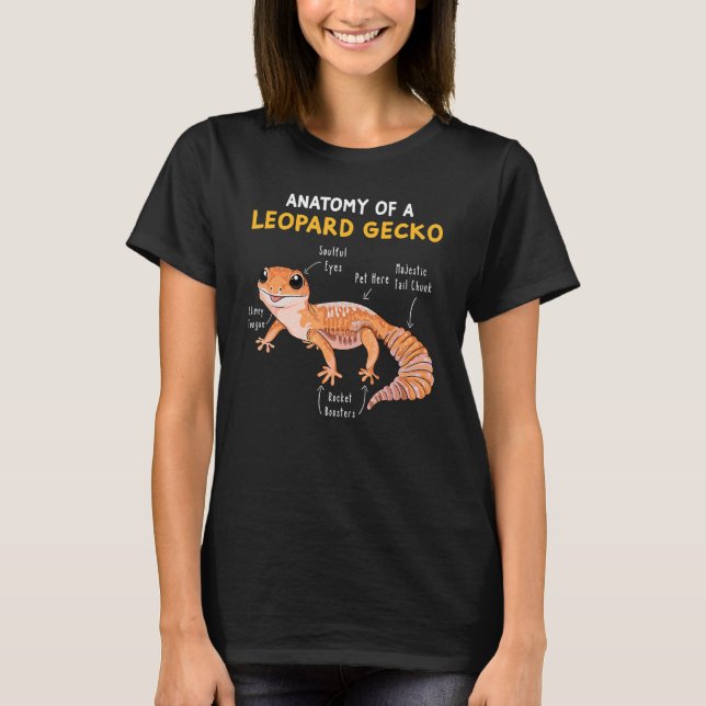T-shirt Anatomie D'Un Léopard Gecko Gecko Maman Reptile Pa (Devant)