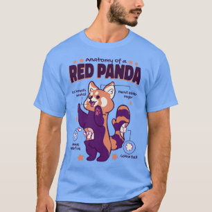 T-shirt Anatomie D'Un Panda Rouge 1