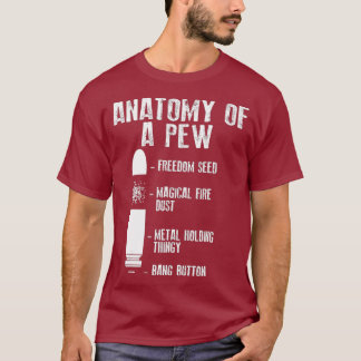 T-shirt Anatomie D'Un PewFunny Arme Gun BulletPreuve