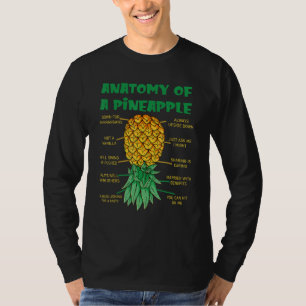 T-shirt Anatomie D'Un Porte-Ananas À L'Arrière Du Pineap