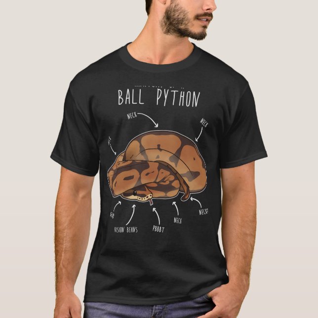 T-shirt Anatomie d'un Python royal (Devant)