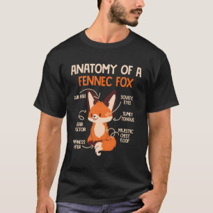T-shirt Anatomie D'Un Renard Fennec Fox Fennec Foxes