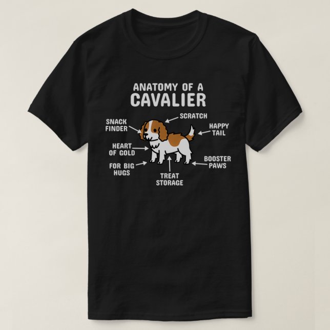 T-shirt Anatomie D'Un Roi Cavalier Charles Spaniel Chien P (Design devant)