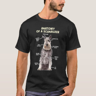 T-shirt Anatomie d'un Schnauzer Chien race Chien Maman Gia
