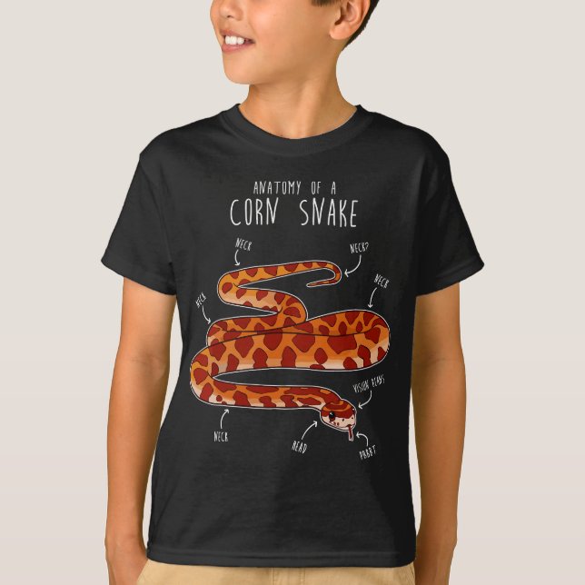 T-shirt Anatomie d'un serpent de maïs, Funny Pet Reptile s (Devant)