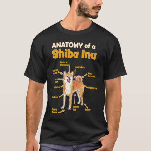 T-shirt anatomie d'un Shiba Inu pour elle et lui
